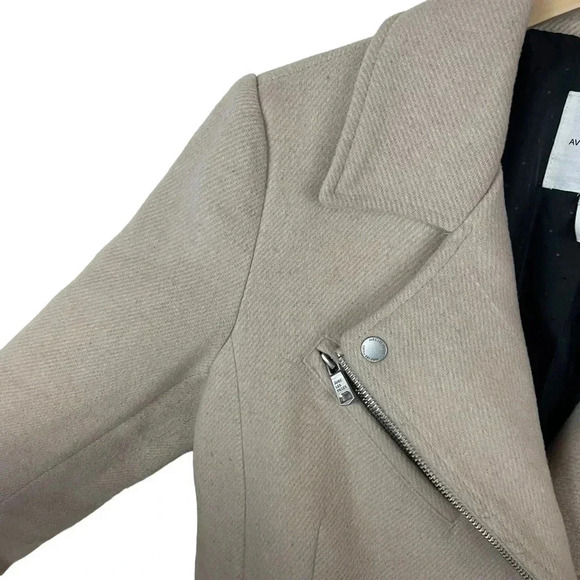 Avec les  Filles Moto Twill Wool Blend Coat - Picture 4 of 14